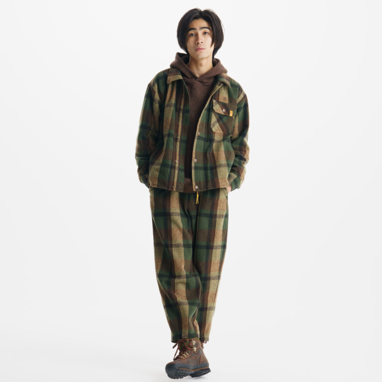 Tokyo Design Collective All Gender Wool Blended Yarn Dye Overshirt Jacket