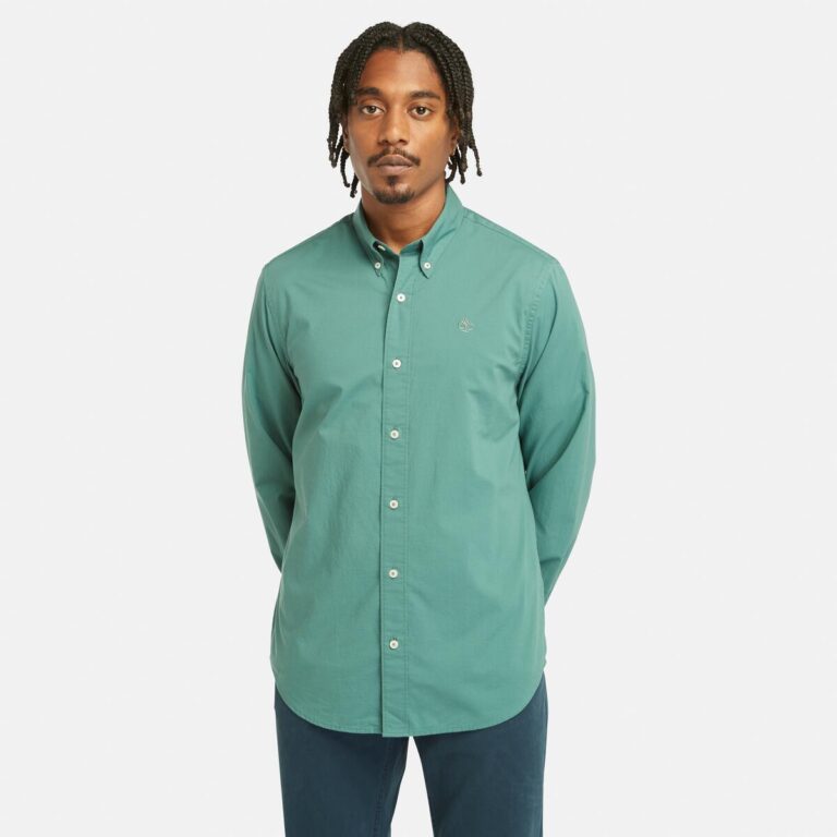 Men’s Long Sleeve Solid Poplin Shirt