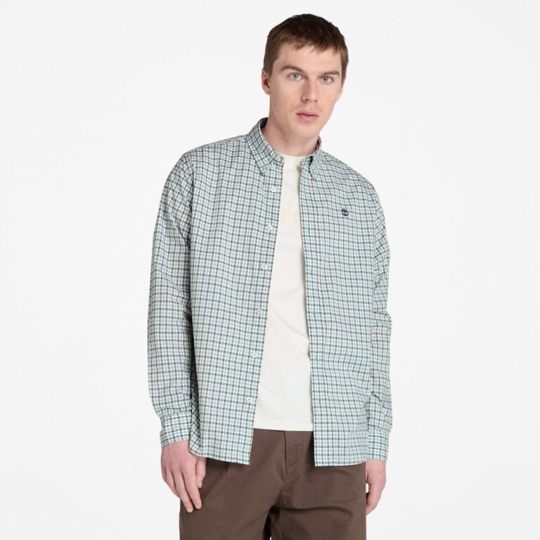 Men’s Stretch Poplin Gingham Shirt