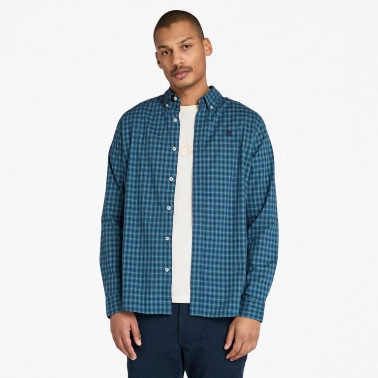Men’s Stretch Poplin Gingham Shirt