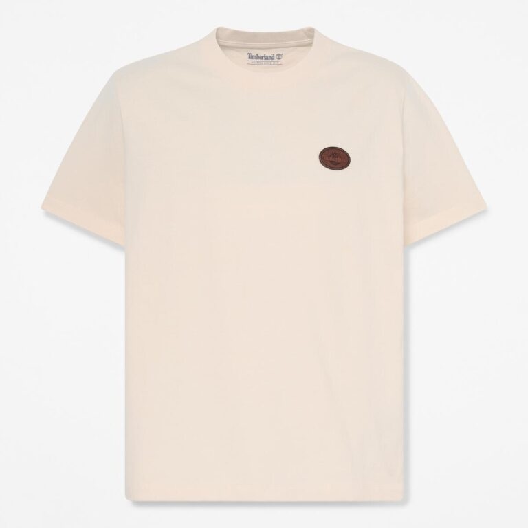 Men’s Leather Badge Short-Sleeve T-Shirt