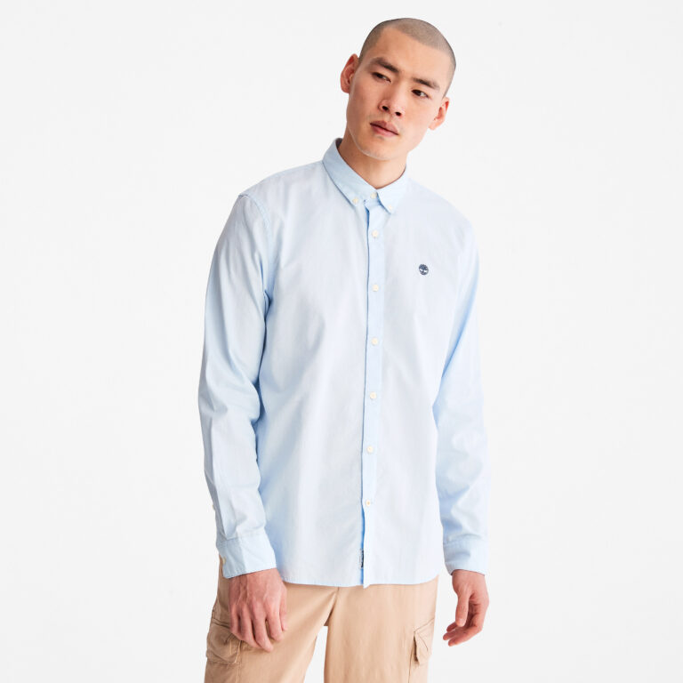 Men’s Ela River Long-sleeve Oxford Solid-Color Shirt