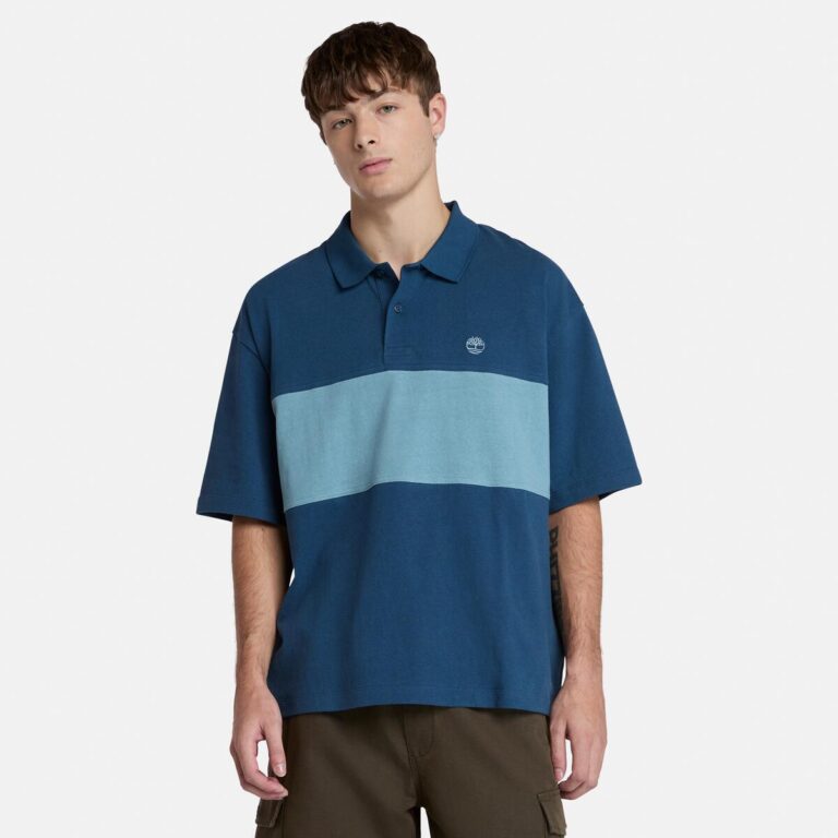 Men’s Color Block Rugby Polo
