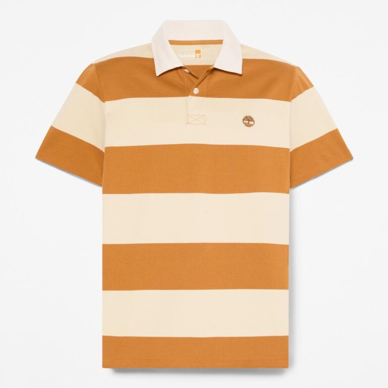 Men’s Rugby Striped Short-Sleeve Polo